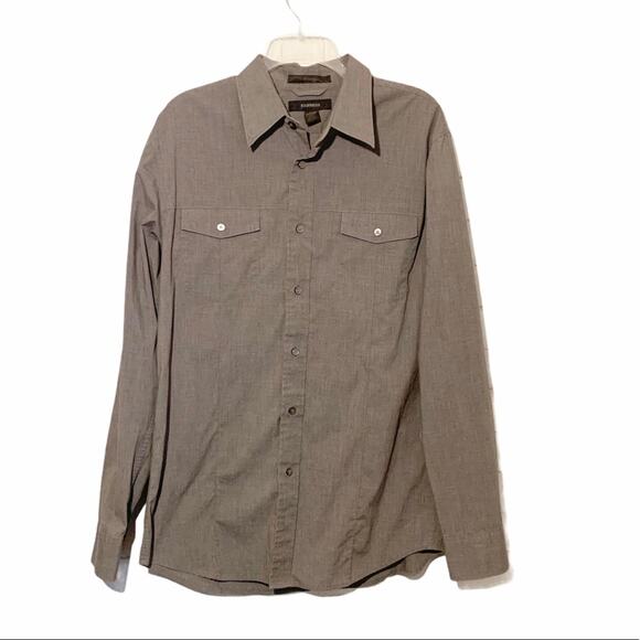 Express Design Men’s Fitted Stretch Dress Shirt L - Picture 1 of 5